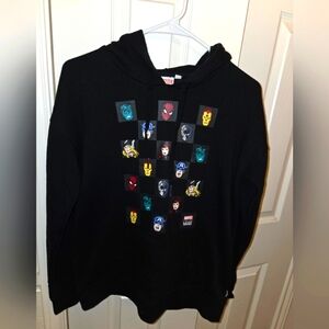 Vans Marvel Black and Red Hoodie with Iconic Graphics